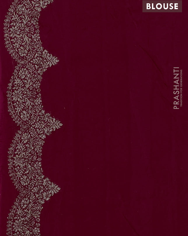 Banarasi semi raw silk saree pink with woven buttas and woven border