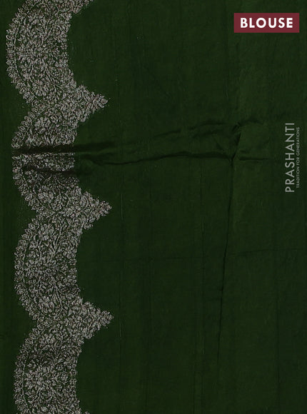 Banarasi semi raw silk saree light green with woven buttas and woven border