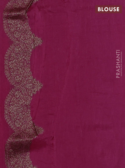Banarasi semi raw silk saree pink with woven buttas and woven border