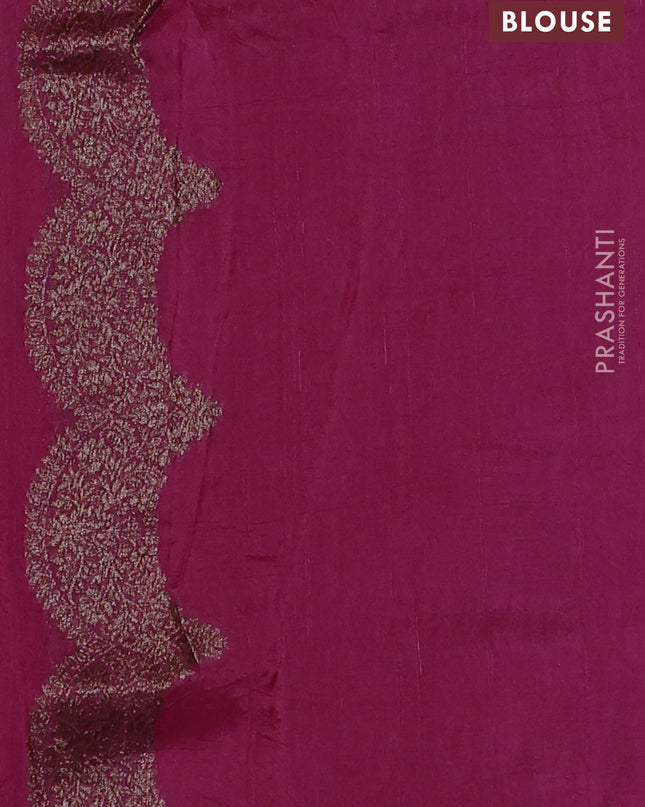 Banarasi semi raw silk saree pink with woven buttas and woven border