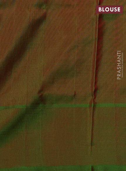 Venkatagiri silk saree red and green with zari woven floral buttas and simple border
