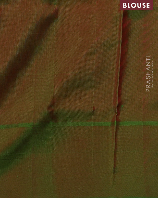 Venkatagiri silk saree red and green with zari woven floral buttas and simple border