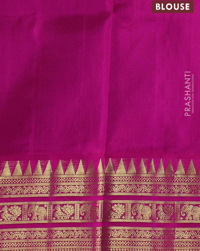 Venkatagiri silk saree deep maroon and pink with silver & gold zari woven buttas and rich zari woven border