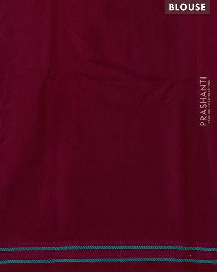Kora silk cotton saree rust shade and pink with thread woven buttas and simple border