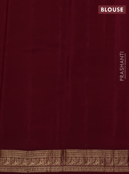 Pure kanchipuram silk saree peach pink and maroon with zari woven buttas and rich zari woven border