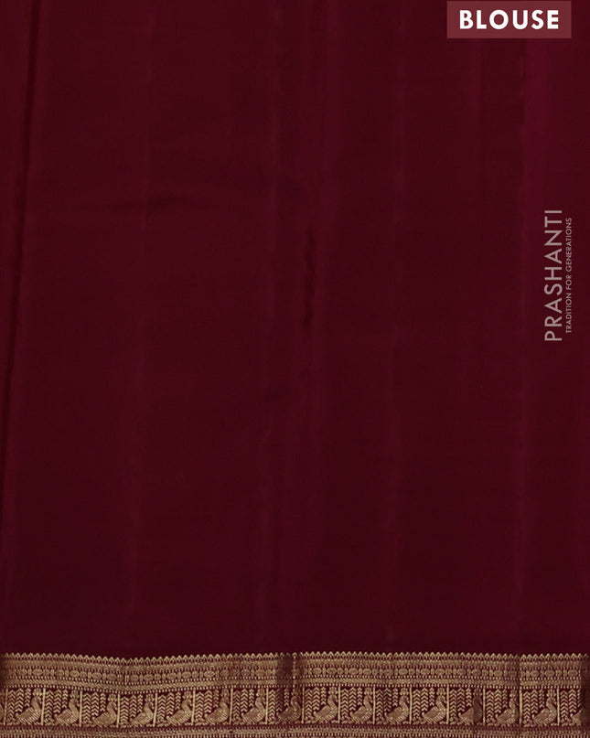Pure kanchipuram silk saree peach pink and maroon with zari woven buttas and rich zari woven border