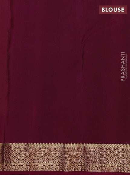 Pure kanchipuram silk saree mehendi green and magenta pink with zari woven temple buttas and rich zari woven border