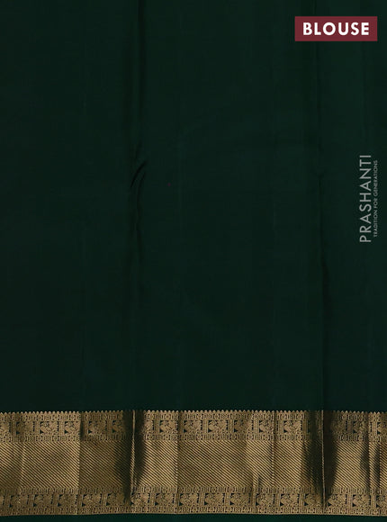 Pure kanchipuram silk saree pink and green with allover zari checks & buttas and rich zari woven border