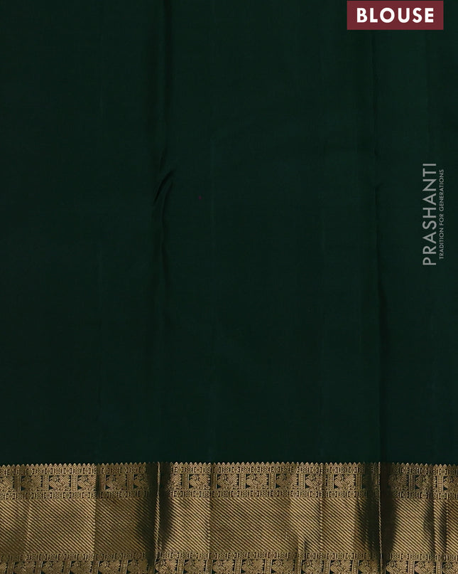 Pure kanchipuram silk saree pink and green with allover zari checks & buttas and rich zari woven border