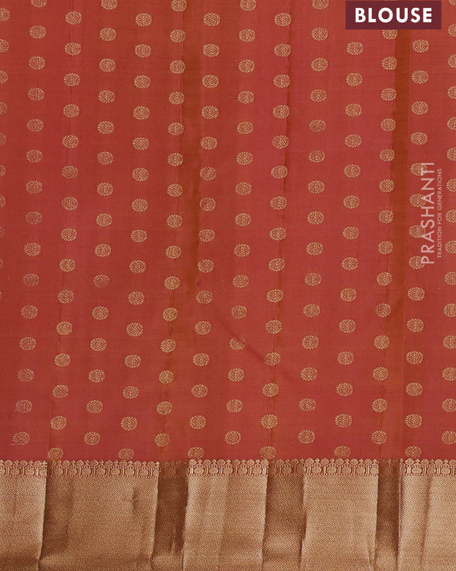 Pure kanchipuram silk saree dual tone pink with allover zari stripe pattern and rich zari woven border