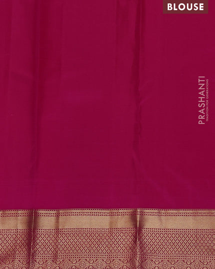 Pure kanchipuram silk saree dual tone pinkish orange and pink with allover zari weaves & 1000 buttas and rich zari woven border