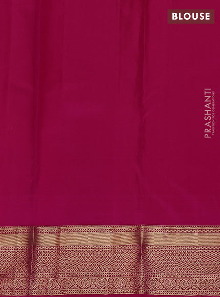 Pure kanchipuram silk saree dual tone pinkish orange and pink with allover zari weaves & 1000 buttas and rich zari woven border