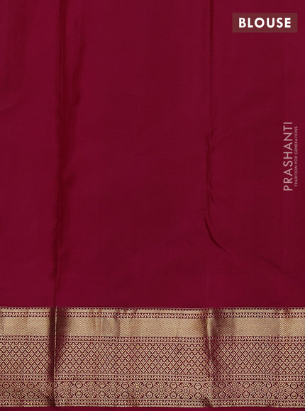 Pure kanchipuram silk saree purple and pink with allover zari weaves & 1000 buttas and rich zari woven border