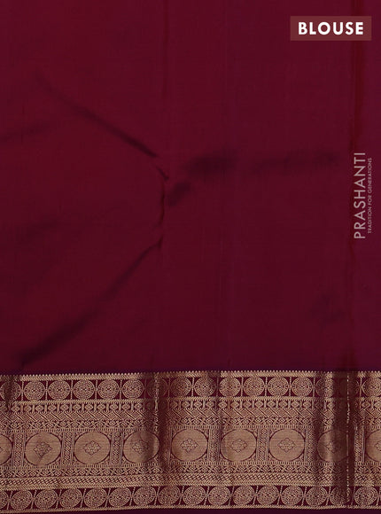 Pure kanchipuram silk saree light pink and maroon with allover zari woven 1000 buttas and temple design zari woven border