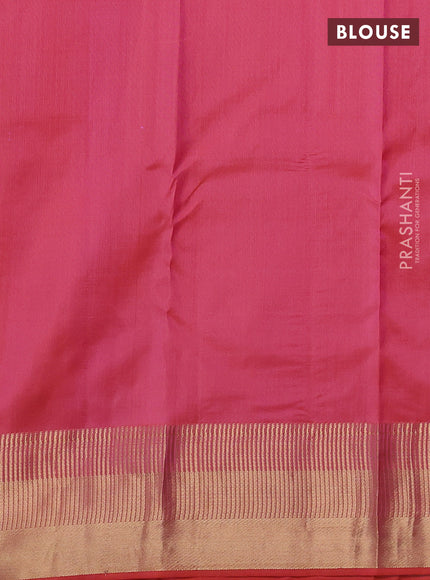 Pure kanchipuram silk saree mild peach pink with allover zari woven 1000 buttas and rich zari woven border