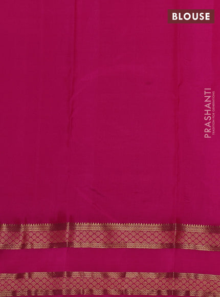 Pure kanchipuram silk saree dual tone yellowish pink and pink with allover zari woven 1000 buttas and rettapet zari woven border