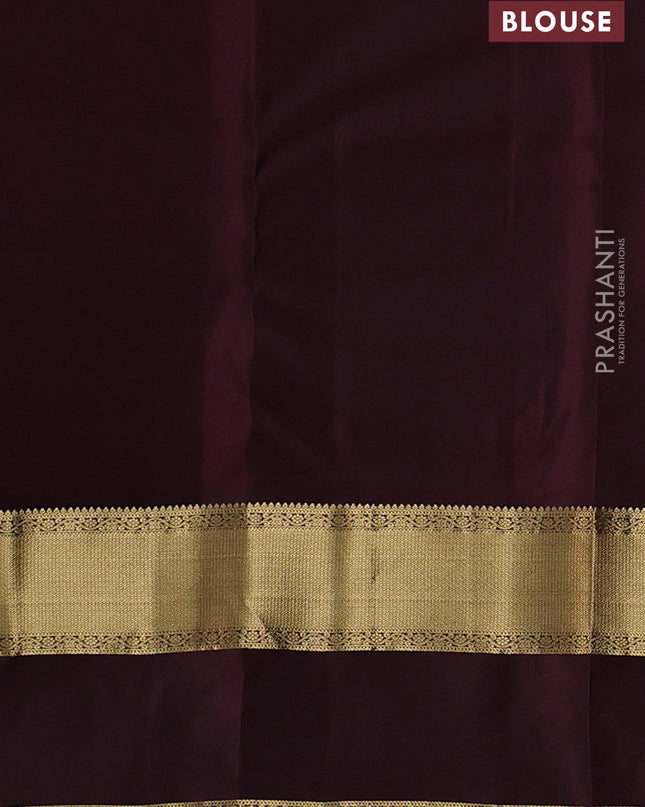 Pure kanchipuram silk saree mauve pink and deep maroon with zari woven buttas and rettapet zari woven border