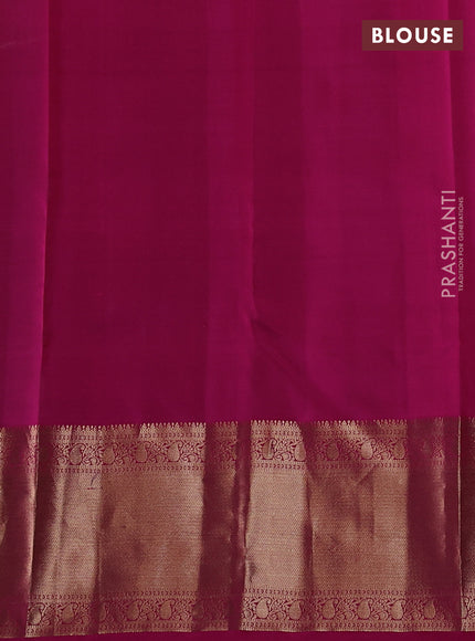 Pure kanchipuram silk saree pastel jamun and pink with allover vairaosi pattern & zari buttas and long rich zari woven border