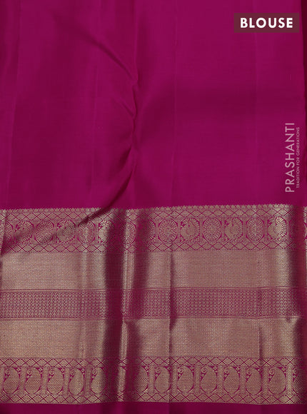 Pure kanchipuram silk saree pink with allover zari woven broacade pattern and zari woven border