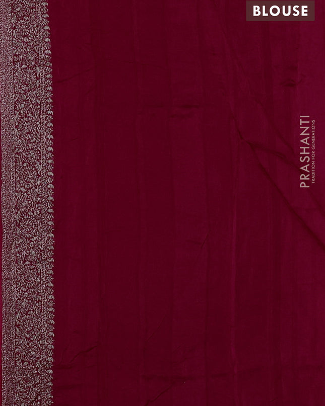 Banarasi semi raw silk saree pink with woven buttas and woven border