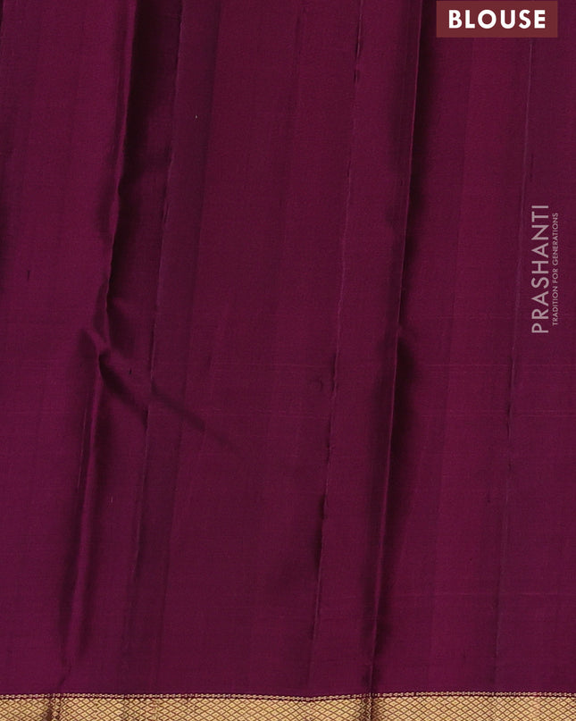 Pure soft silk saree violet and magenta pink with zari woven buttas and zari woven border
