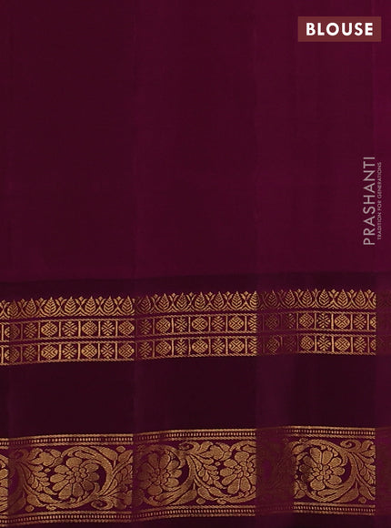Pure gadwal silk saree pale yellow and purple with silver zari woven buttas and rettapet zari woven border