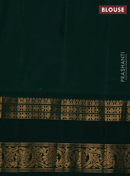 Pure gadwal silk saree orange and green with silver & gold zari woven buttas and rettapet zari woven border