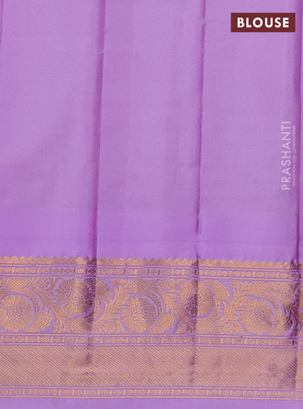 Pure gadwal silk saree purple and lavender with allover checks & buttas and temple design zari woven border