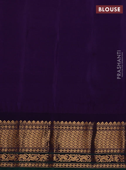 Pure gadwal silk saree red and blue with zari woven buttas and zari woven border