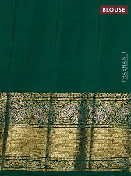 Pure gadwal silk saree light green and green with zari woven buttas and zari woven border