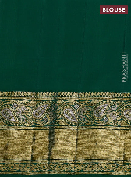 Pure gadwal silk saree yellow and green with zari woven buttas and zari woven border