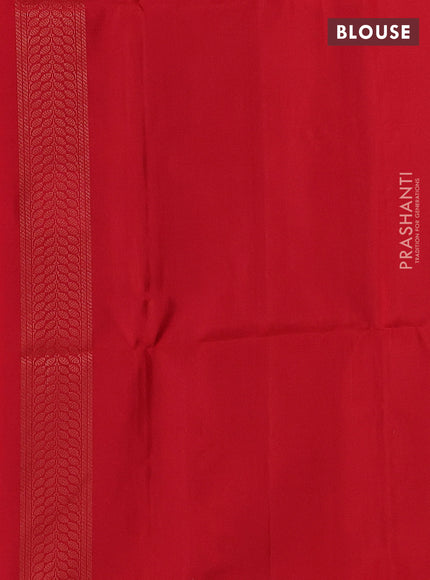 Ikat soft silk saree black and red with allover ikat weaves & zari buttas in borderless style