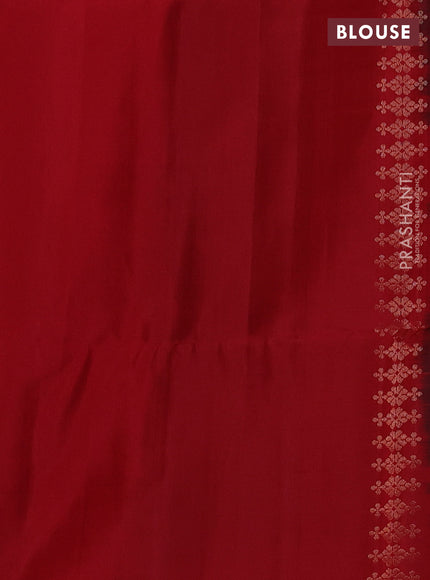 Ikat soft silk saree black and red with allover ikat & zari weaves in borderless style