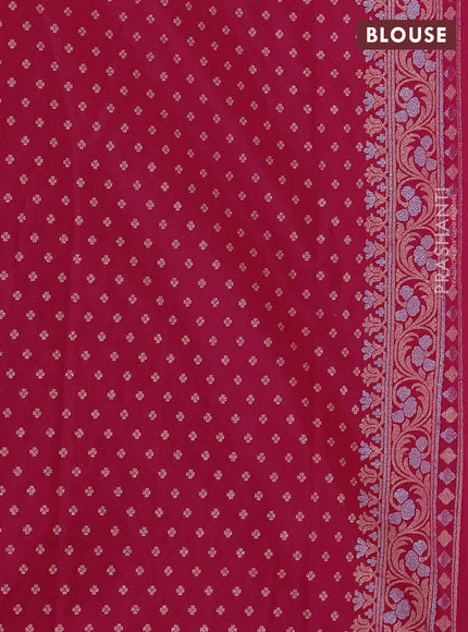 Art silk saree pink with alllover jamdhani weaves and zari woven border