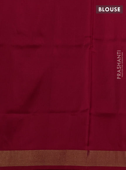 Pure uppada silk saree red with silver & gold zari woven buttas and jamdhani weaving pallu