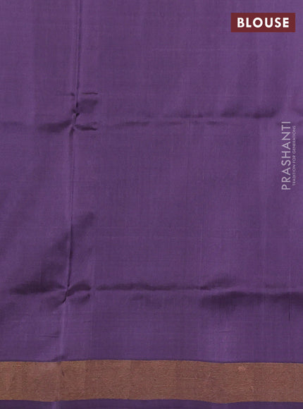 Pure uppada silk saree pastel purple with silver & gold zari woven buttas and jamdhani weaving pallu