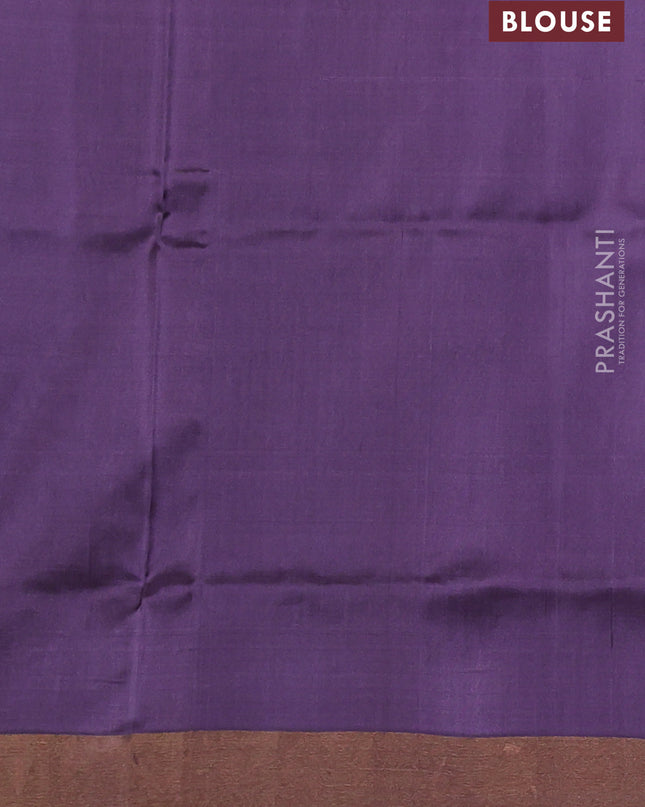 Pure uppada silk saree pastel purple with silver & gold zari woven buttas and jamdhani weaving pallu