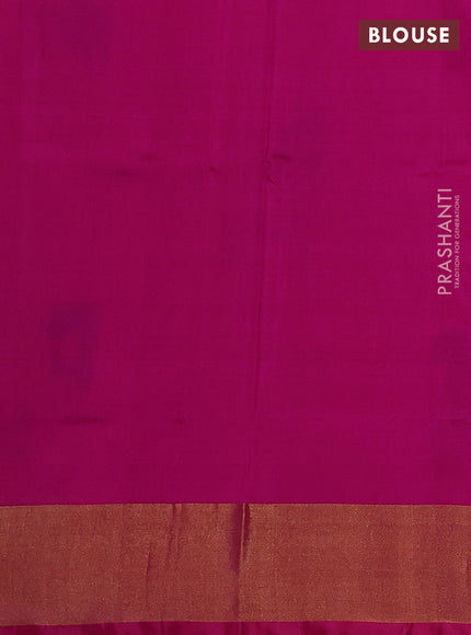 Pure uppada silk saree yellow and pink with jamdhani buttas and jamdhani weaving pallu