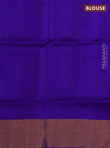 Pure uppada silk saree pink and blue with floral jamdhani buttas and jamdhani weaving pallu