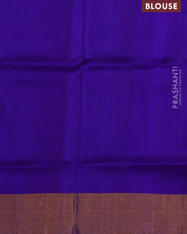 Pure uppada silk saree pink and blue with floral jamdhani buttas and jamdhani weaving pallu