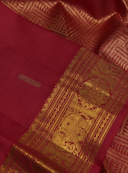 Pure kanchipuram silk saree red with zari woven buttas and zari woven border