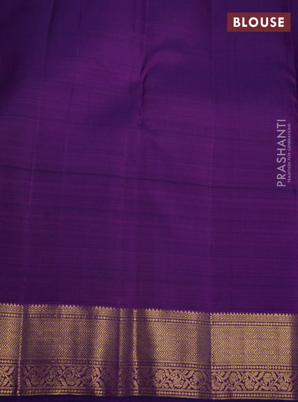 Pure kanchipuram silk saree lavender and purple with zari woven buttas and zari woven border