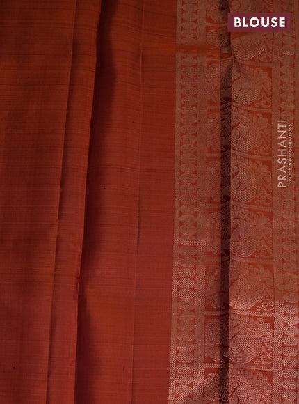 Pure kanchipuram silk saree deep maroon with allover zari weaves & buttas and rettapet zari woven border