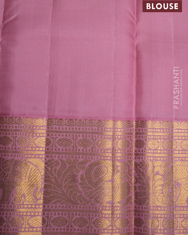 Pure kanchipuram silk saree dark magenta pink and light pink with zari woven buttas and zari woven border