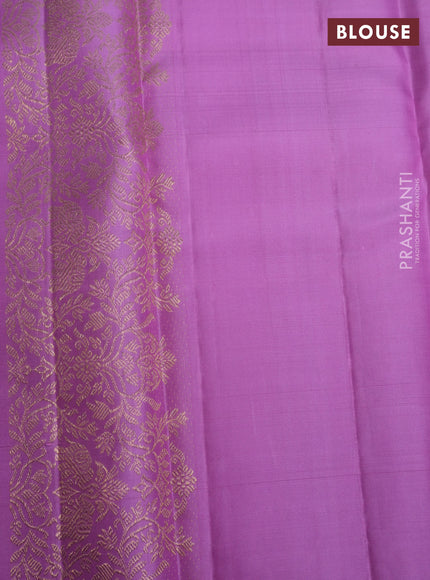 Pure kanchipuram silk saree light pink with zari woven buttas and rich zari woven border