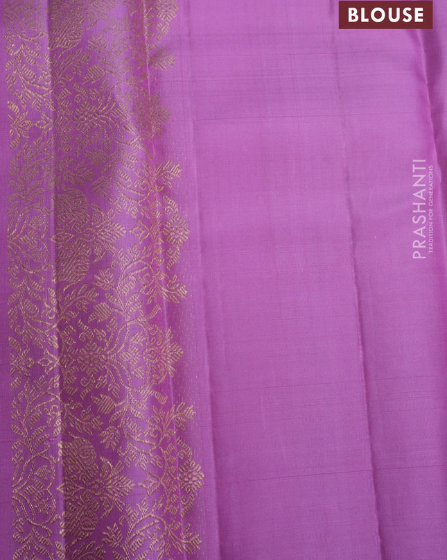 Pure kanchipuram silk saree light pink with zari woven buttas and rich zari woven border