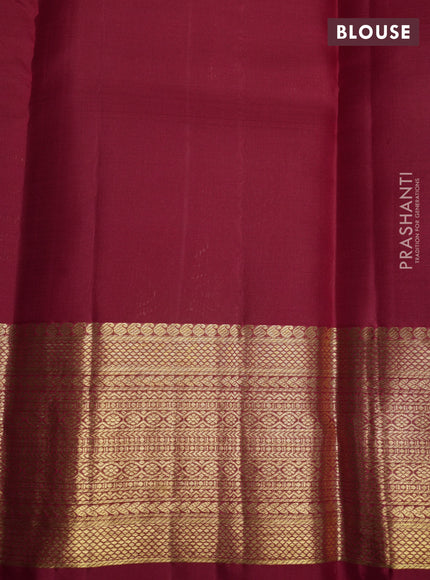 Pure kanchipuram silk saree red with zari woven buttas and rich zari woven border