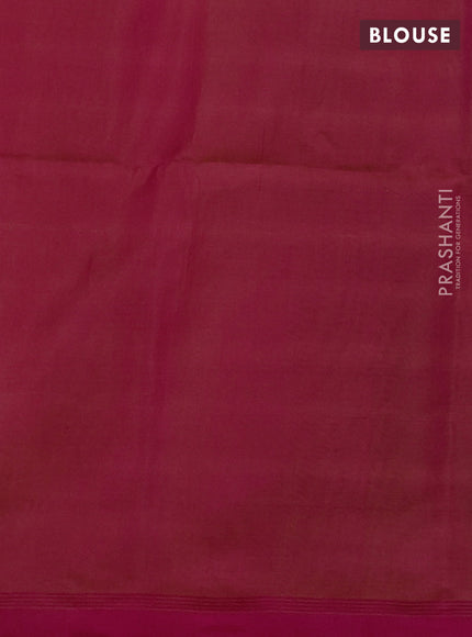Kora silk cotton saree dual shade of pinkish orange with thread & zari woven floral buttas in borderless style