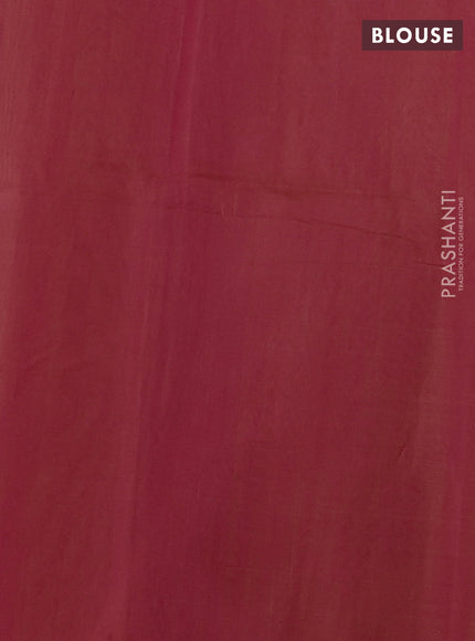 Kora silk cotton saree dual shade of pink with allover thread woven stripes pattern in borderless style