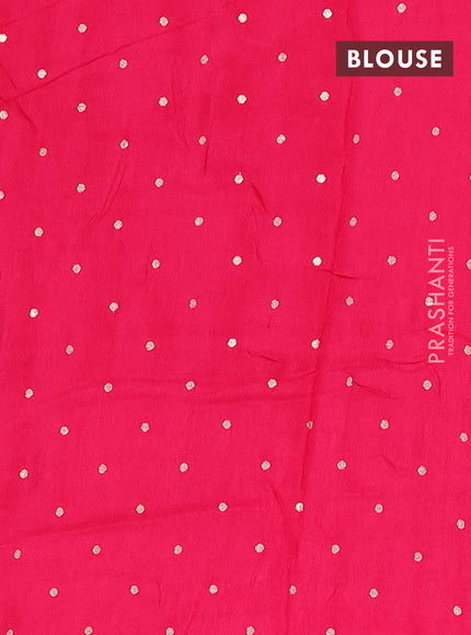 Art mysore silk saree deep jamun and pink with plain body and zari woven border